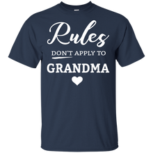 Load image into Gallery viewer, Rules Don't Apply To Grandma t shirt