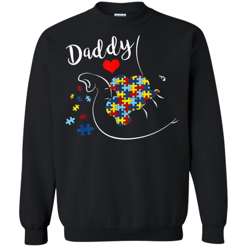 Daddy Elephant Autism Awareness Daddy Autism Sweatshirt