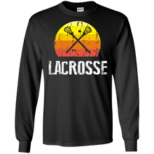Load image into Gallery viewer, Retro Style Lacrosse Silhouette Long Sleeve