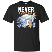 Load image into Gallery viewer, Disney Peter Pan Lost Boys Never Grow Up Night Portrait t shirt