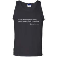 Load image into Gallery viewer, Darwin Quote Shirt Poorly and Stupid Tank Top