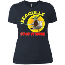 Load image into Gallery viewer, Seagulls Stop It Now Yoda Star Wars shirt Ladies' Boyfriend