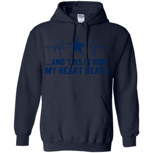 Dallas cowboy Shirt - football fan heart beats graphic tee Hoodie