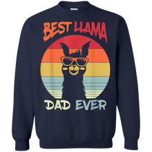 Load image into Gallery viewer, Retro Vintage Best Llama Dad Ever Father's Day Gift Sweatshirt