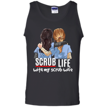 Load image into Gallery viewer, Scrub Life With My Scrub Wife Funny Nurse Husband Tank Top