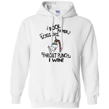 Load image into Gallery viewer, Rock paper scissors throat punch I win shirt Hoodie