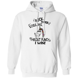 Rock paper scissors throat punch I win shirt Hoodie