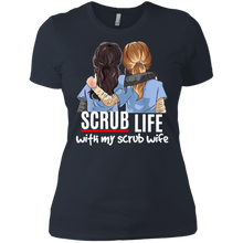 Load image into Gallery viewer, Scrub Life With My Scrub Wife Funny Nurse Husband Ladies' Boyfriend