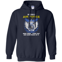 Load image into Gallery viewer, Retired Air Force Proudly Served shirt Hoodie