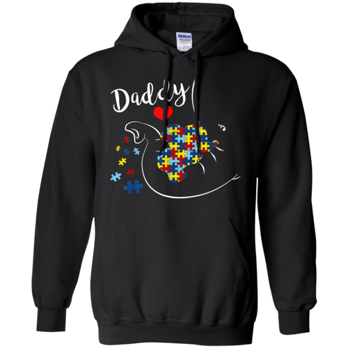 Daddy Elephant Autism Awareness Daddy Autism Hoodie