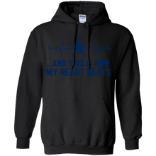 Load image into Gallery viewer, Dallas cowboy Shirt - football fan heart beats graphic tee Hoodie