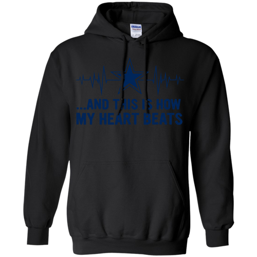 Dallas cowboy Shirt - football fan heart beats graphic tee Hoodie