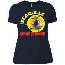 Load image into Gallery viewer, Seagulls Stop It Now Yoda Star Wars shirt Ladies' Boyfriend
