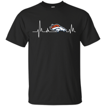 Load image into Gallery viewer, Denver Broncos Heartbeat t shirt t shirt