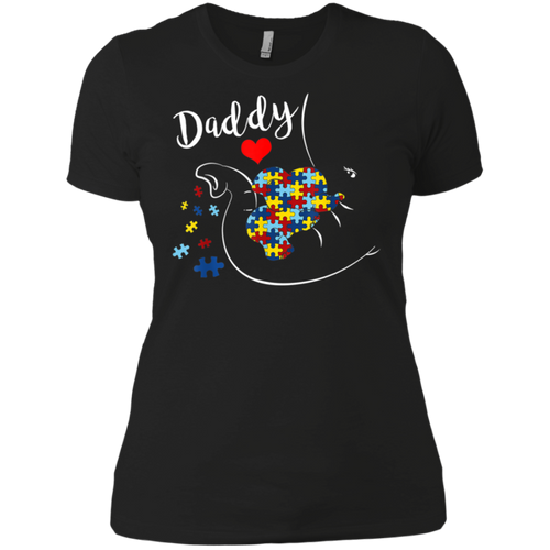 Daddy Elephant Autism Awareness Daddy Autism Ladies' Boyfriend