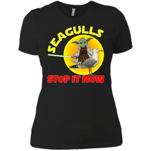 Load image into Gallery viewer, Seagulls Stop It Now Yoda Star Wars shirt Ladies' Boyfriend