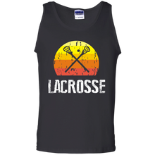 Load image into Gallery viewer, Retro Style Lacrosse Silhouette Tank Top