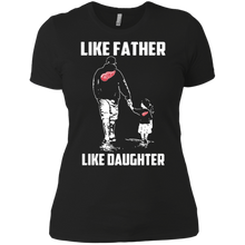 Load image into Gallery viewer, Detroit Red Wings Like Father Like Daughter t shirt Ladies' Boyfriend