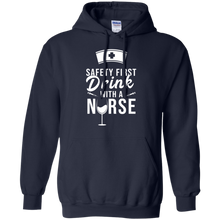 Load image into Gallery viewer, Safety First Drink With A Nurse Shirt St Patricks Day Hoodie
