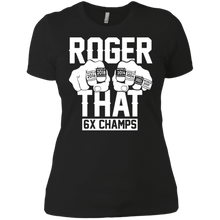 Load image into Gallery viewer, Roger That Patriots Champions Rings 6thsTom Brady shirt Ladies' Boyfriend