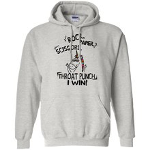 Load image into Gallery viewer, Rock paper scissors throat punch I win shirt Hoodie