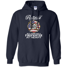 Load image into Gallery viewer, Retired but forever a firefighter at heart shirt Hoodie