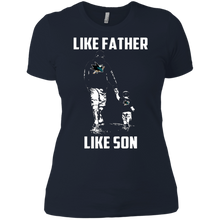 Load image into Gallery viewer, San Jose Sharks Like Father Like Son t shirt Ladies' Boyfriend