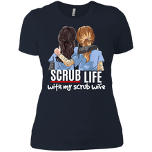 Load image into Gallery viewer, Scrub Life With My Scrub Wife Funny Nurse Husband Ladies' Boyfriend