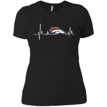 Load image into Gallery viewer, Denver Broncos Heartbeat t shirt Ladies' Boyfriend