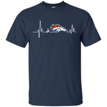 Load image into Gallery viewer, Denver Broncos Heartbeat t shirt t shirt