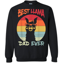 Load image into Gallery viewer, Retro Vintage Best Llama Dad Ever Father's Day Gift Sweatshirt