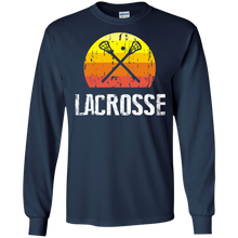 Load image into Gallery viewer, Retro Style Lacrosse Silhouette Long Sleeve