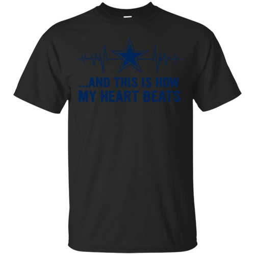 Dallas cowboy Shirt - football fan heart beats graphic tee t shirt