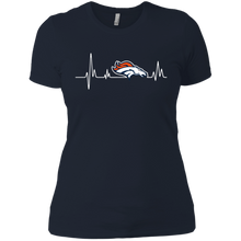 Load image into Gallery viewer, Denver Broncos Heartbeat t shirt Ladies' Boyfriend