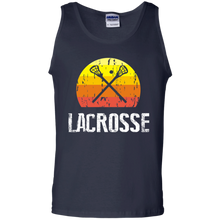 Load image into Gallery viewer, Retro Style Lacrosse Silhouette Tank Top