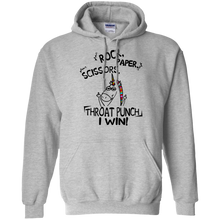 Load image into Gallery viewer, Rock paper scissors throat punch I win shirt Hoodie