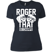 Load image into Gallery viewer, Roger That Patriots Champions Rings 6thsTom Brady shirt Ladies' Boyfriend