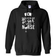 Load image into Gallery viewer, Safety First Drink With A Nurse Shirt St Patricks Day Hoodie