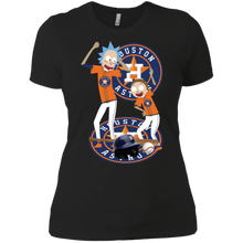 Load image into Gallery viewer, Rick and Morty Houston Astros MLB shirt Ladies' Boyfriend
