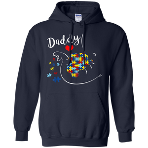 Daddy Elephant Autism Awareness Daddy Autism Hoodie