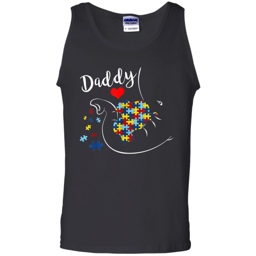 Daddy Elephant Autism Awareness Daddy Autism Tank Top