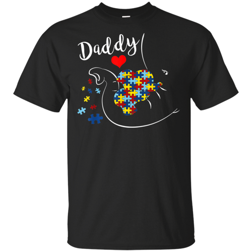 Daddy Elephant Autism Awareness Daddy Autism t shirt